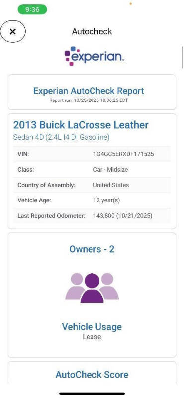 2013 Buick LaCrosse Leather