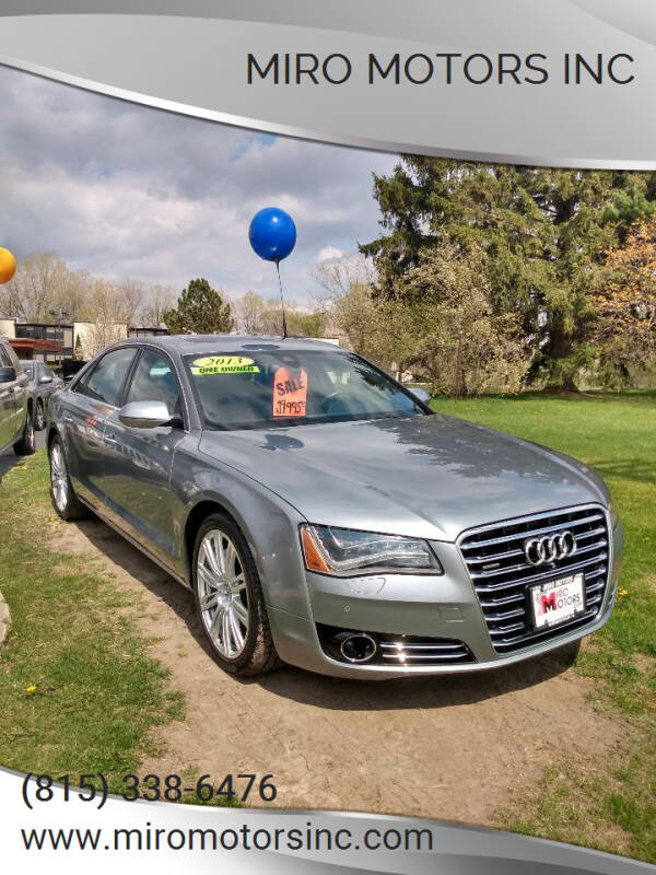 2013 Audi A8 L for sale at Miro Motors INC in Woodstock IL