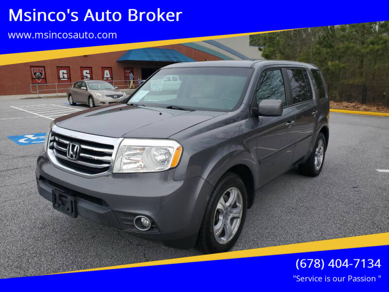 2012 Honda Pilot for sale at Msinco's Auto Broker in Snellville GA