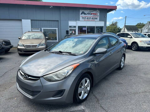 2013 Hyundai Elantra for sale at AutoPro Virginia LLC in Virginia Beach VA