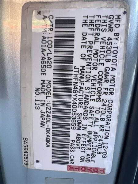 2004 Lexus SC 430