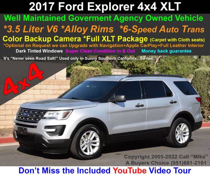 2017 Ford Explorer for sale at A Buyers Choice in Jurupa Valley CA