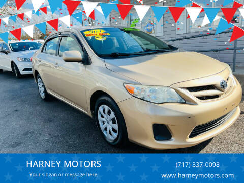 2011 Toyota Corolla for sale at HARNEY MOTORS in Gettysburg PA