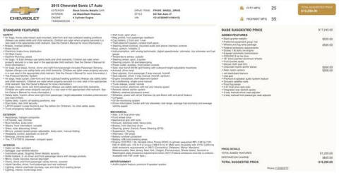 2015 Chevrolet Sonic LT Auto