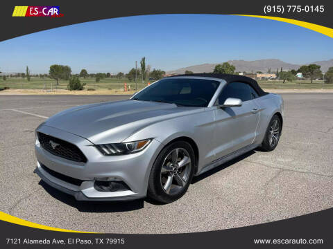 2016 Ford Mustang for sale at Escar Auto - 9809 Montana Ave Lot in El Paso TX