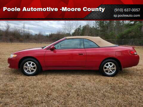 2000 Toyota Camry Solara for sale at Poole Automotive in Laurinburg NC