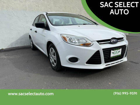 2013 Ford Focus for sale at SAC SELECT AUTO in Sacramento CA