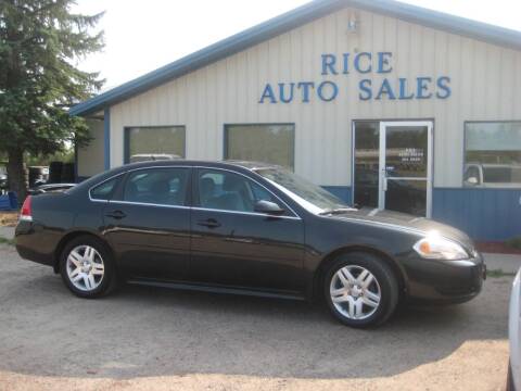 2012 Chevrolet Impala for sale at Rice Auto Sales in Rice MN