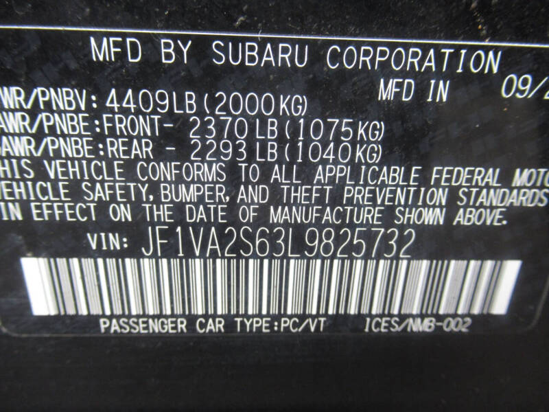 2020 Subaru WRX