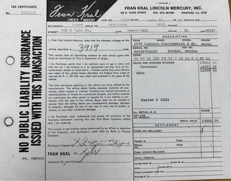 1979 Lincoln Continental