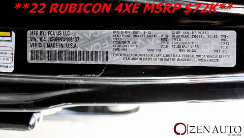 2022 Jeep Wrangler Unlimited Rubicon 4xe