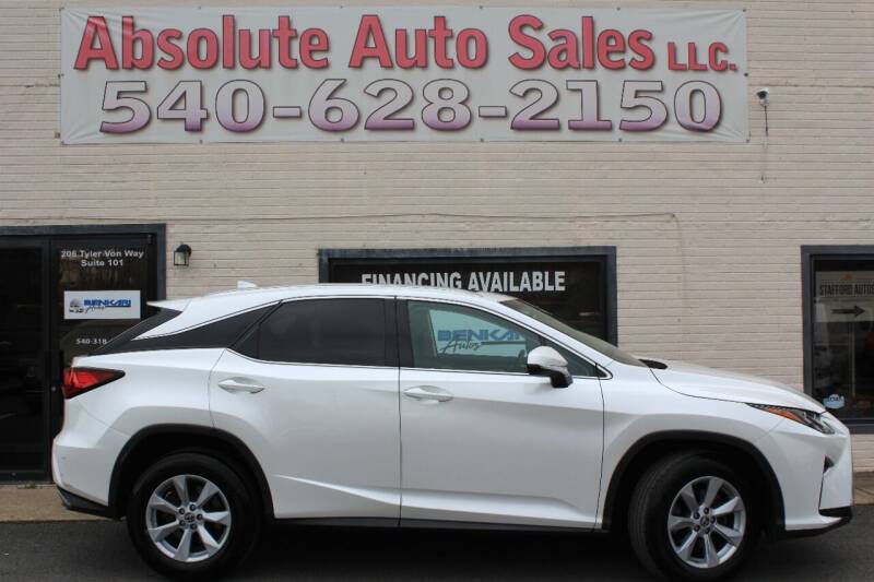 2019 Lexus RX 350 for sale at Absolute Auto Sales in Fredericksburg VA