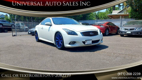 2012 Infiniti G37 Coupe for sale at Universal Auto Sales in Salem OR