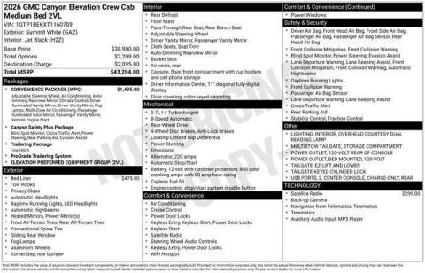 2026 GMC Canyon Elevation