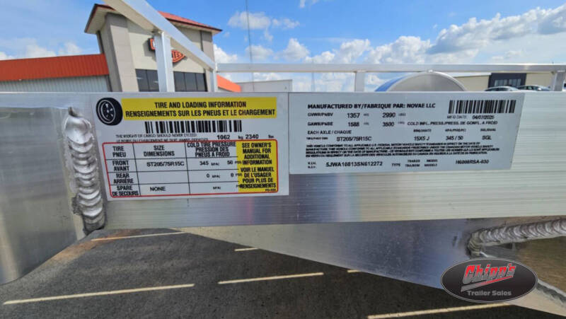 2025 H&H Trailers 60x8 Aluminum Rail Side