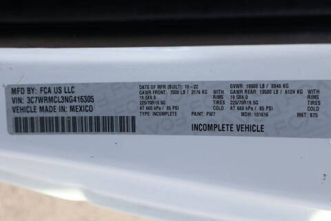 2022 RAM 5500