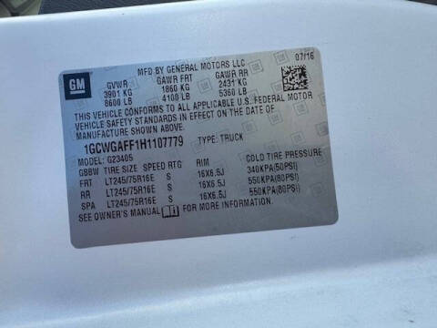 2017 Chevrolet Express 2500