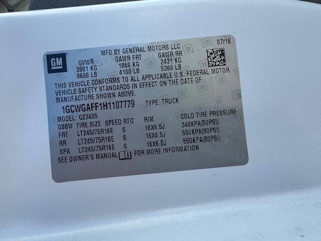 2017 Chevrolet Express 2500