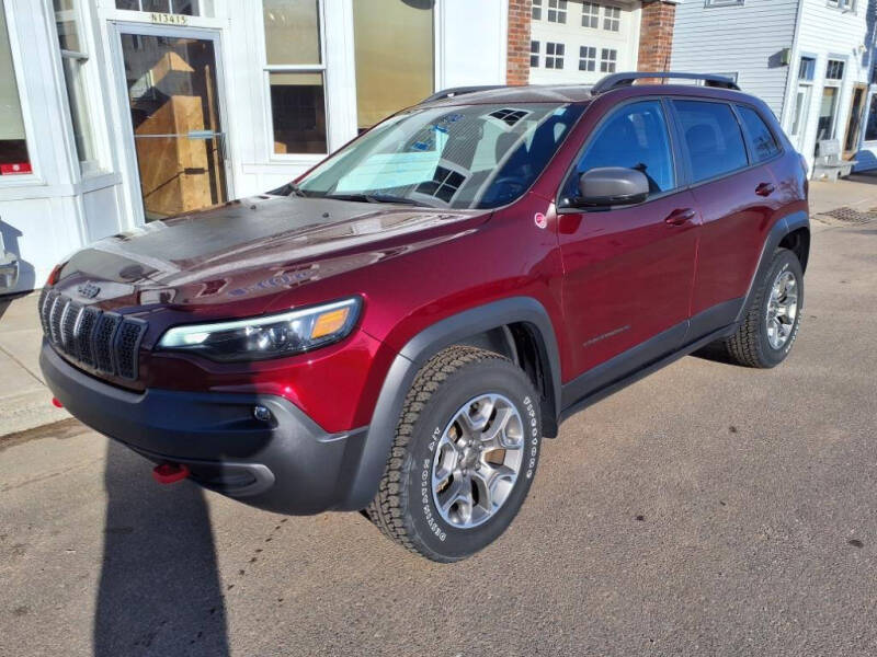 Used 2021 Jeep Cherokee Trailhawk with VIN 1C4PJMBX0MD252732 for sale in Sand Creek, WI