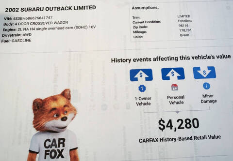 2002 Subaru Outback Limited