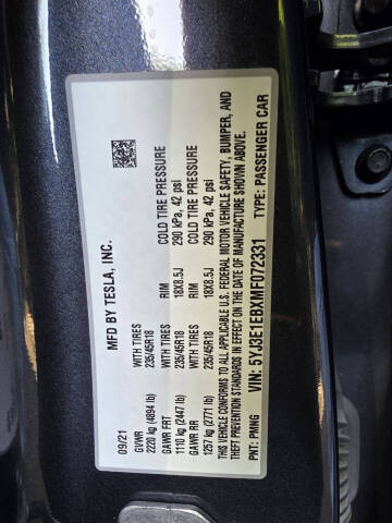 2021 Tesla Model 3 Long Range