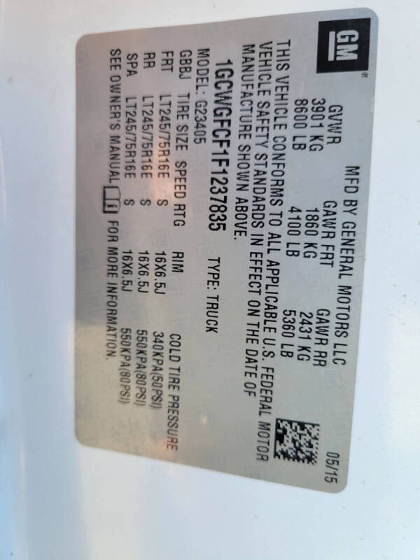 2015 Chevrolet Express 2500