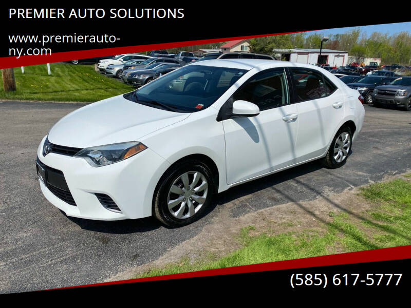 2016 Toyota Corolla for sale at PREMIER AUTO SOLUTIONS in Spencerport NY
