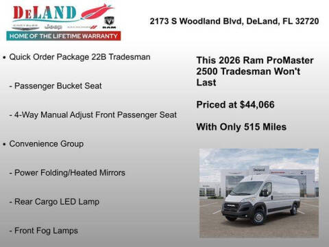 2026 RAM ProMaster