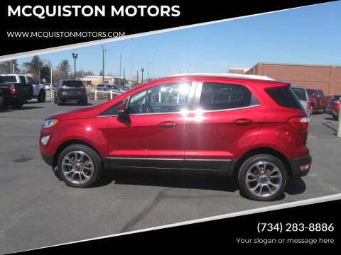 2018 Ford EcoSport for sale at MCQUISTON MOTORS in Wyandotte MI