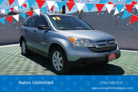 2008 Honda CR-V for sale at Autos Unlimited in Las Vegas NV
