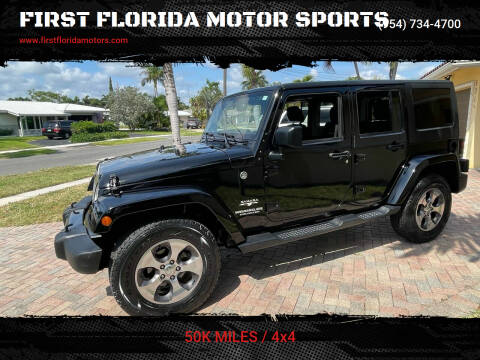 2017 Jeep Wrangler Unlimited for sale at FIRST FLORIDA MOTOR SPORTS in Pompano Beach FL