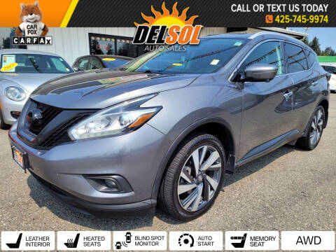 2017 Nissan Murano for sale at Del Sol Auto Sales in Everett WA