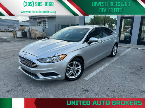 2018 Ford Fusion for sale at UNITED AUTO BROKERS in Hollywood FL