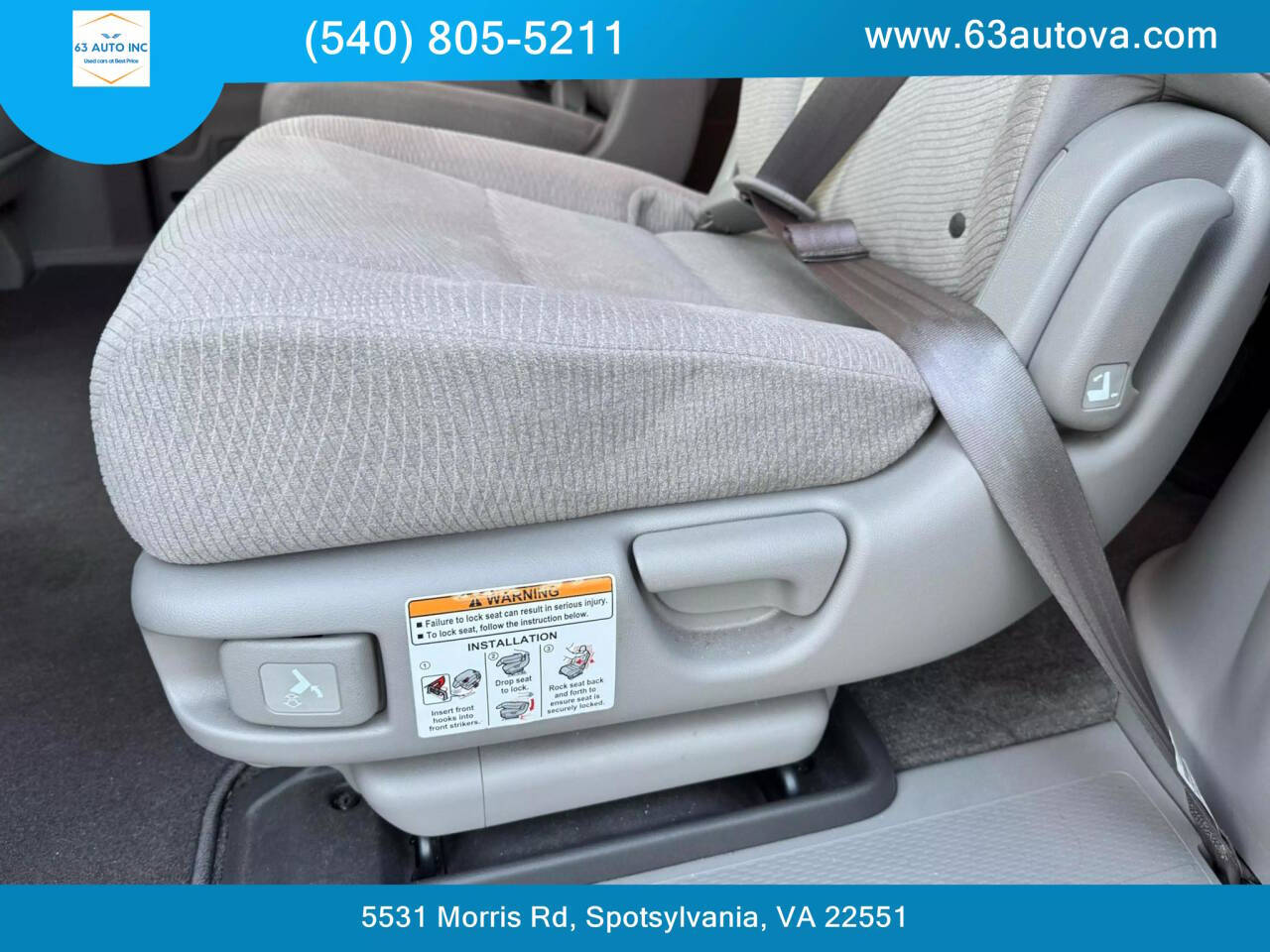 2012 Honda Odyssey for sale at 63 Auto Inc in Spotsylvania, VA