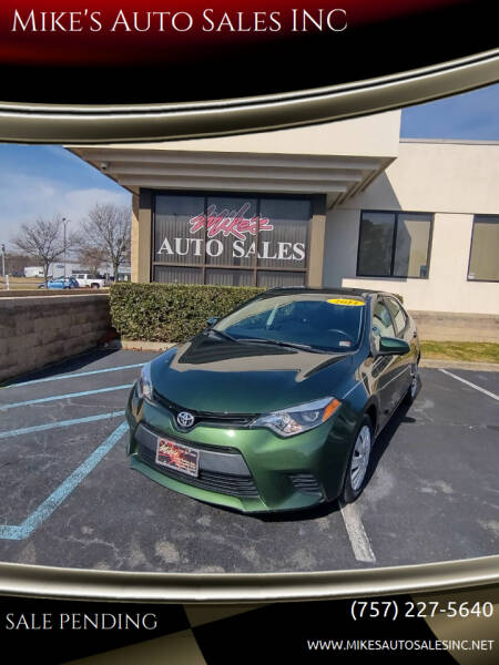 2014 Toyota Corolla for sale at Mike's Auto Sales INC in Chesapeake VA