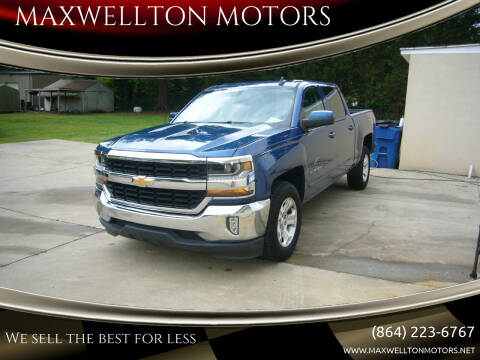 2017 Chevrolet Silverado 1500 for sale at MAXWELLTON MOTORS in Greenwood SC