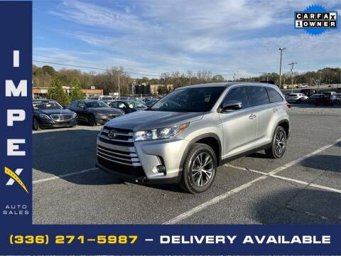 2019 Toyota Highlander for sale at Impex Auto Sales in Greensboro NC