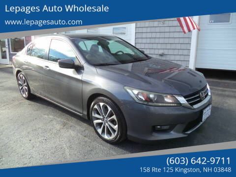 2014 Honda Accord for sale at Lepages Auto Wholesale in Kingston NH
