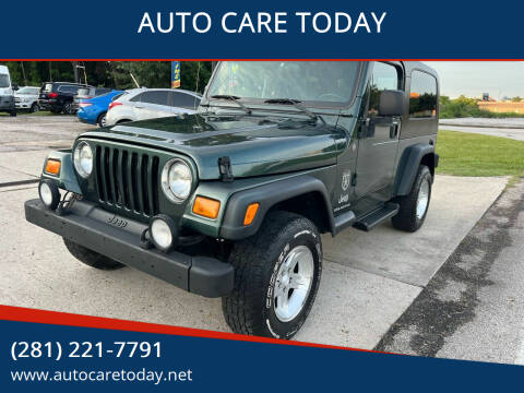 2004 Jeep Wrangler for sale at AUTO CARE TODAY in Spring TX