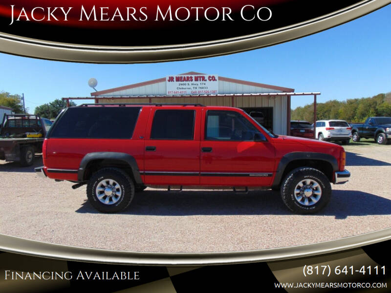 1997 GMC Suburban for sale at Jacky Mears Motor Co in Cleburne TX