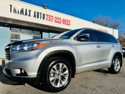 2016 Toyota Highlander for sale at Trimax Auto Group in Norfolk VA