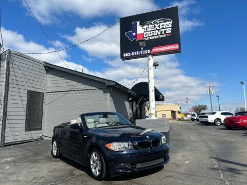 2008 BMW 1 Series for sale at Texas Giants Automotive in Mansfield TX