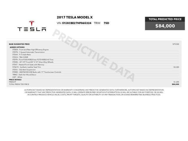 2017 Tesla Model X 75D