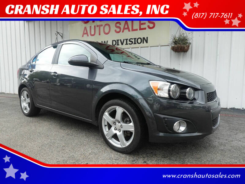 2013 Chevrolet Sonic for sale at CRANSH AUTO SALES, INC in Arlington TX