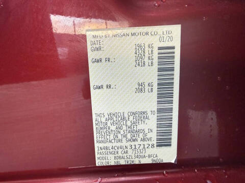 2020 Nissan Altima 2.5 SR