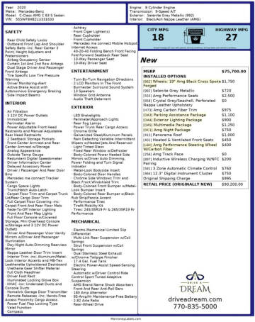 2020 Mercedes-Benz C-Class AMG C 63 S