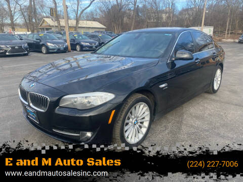 2012 BMW 5 Series for sale at E and M Auto Sales in Elgin IL