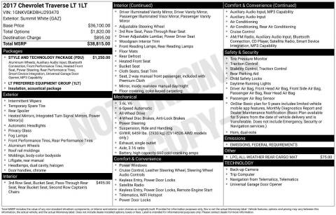 2017 Chevrolet Traverse LT