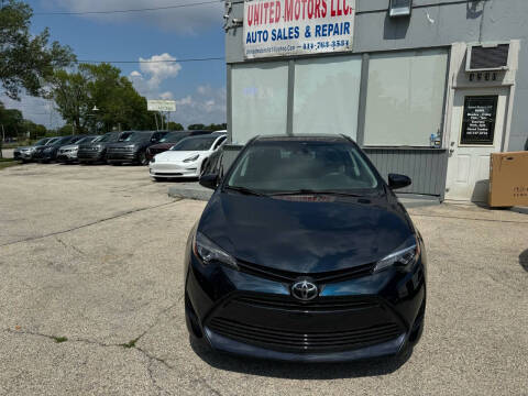 2018 Toyota Corolla for sale at United Motors LLC in Saint Francis WI