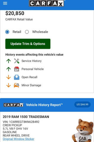 2019 RAM 1500 Tradesman